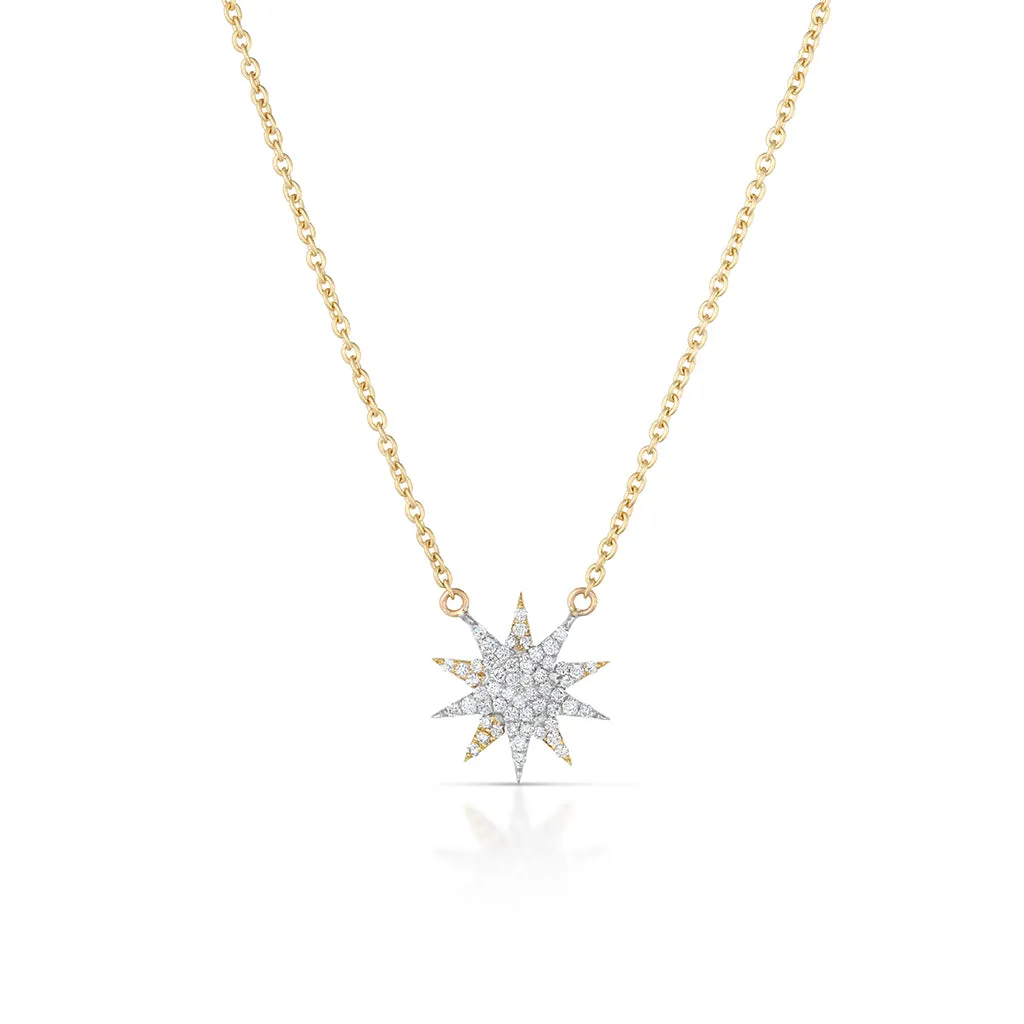 0.22 Carat Diamond Starburst Necklace