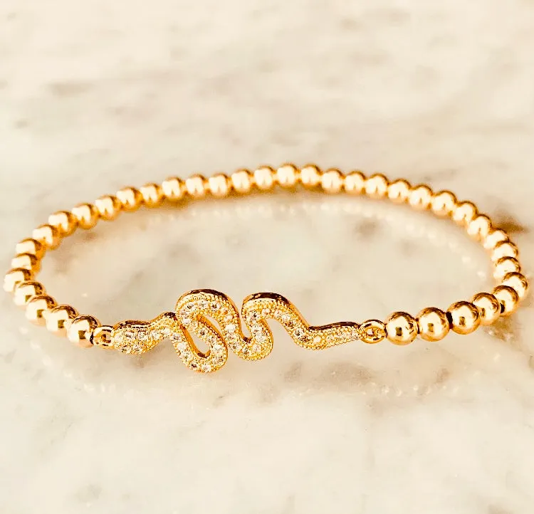 4mm Beaded "SNAKE" Bracelet