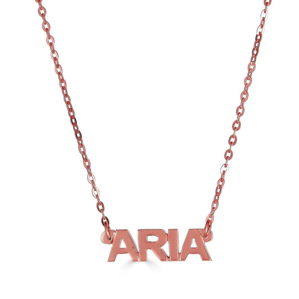 Block Mini Name Necklace