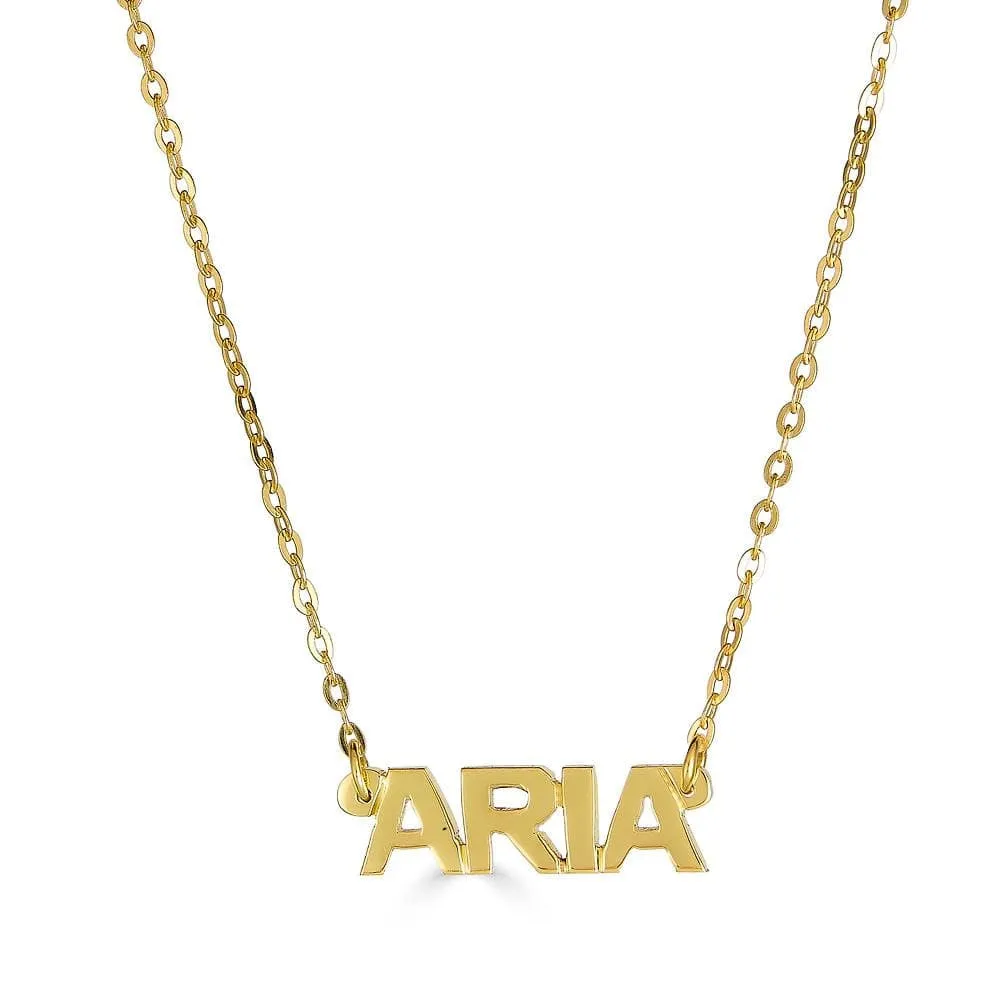 Block Mini Name Necklace