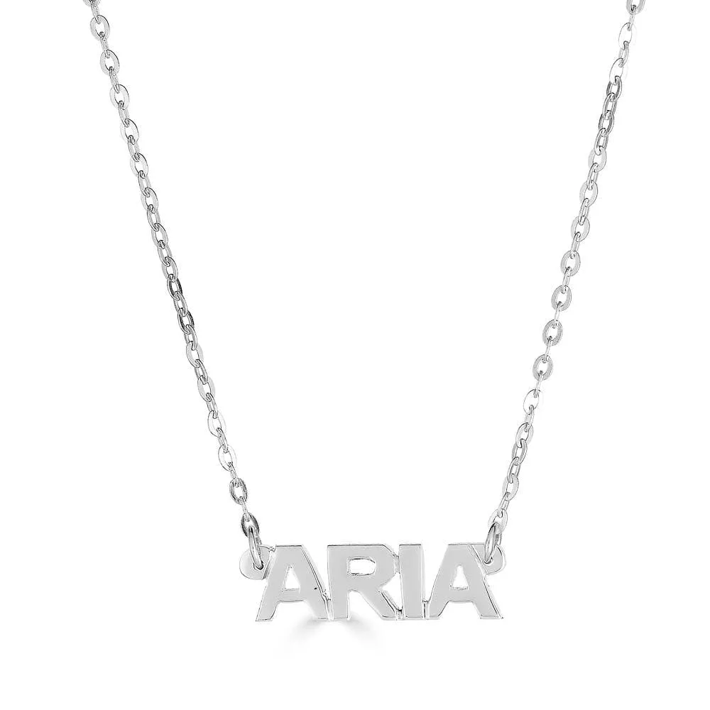 Block Mini Name Necklace