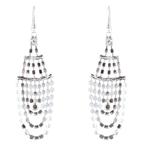 Bridal Wedding Jewelry Crystal Rhinestone Dazzling Drape Dangle Earrings E984 SV