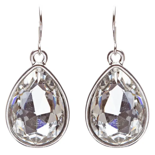 Bridal Wedding Jewelry Crystal Rhinestone Stately Design Necklace Set J588 SV