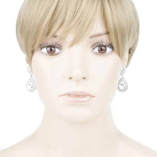 Bridal Wedding Jewelry Prom Crystal Rhinestone Teardrop Dangle Earrings E1197 SV