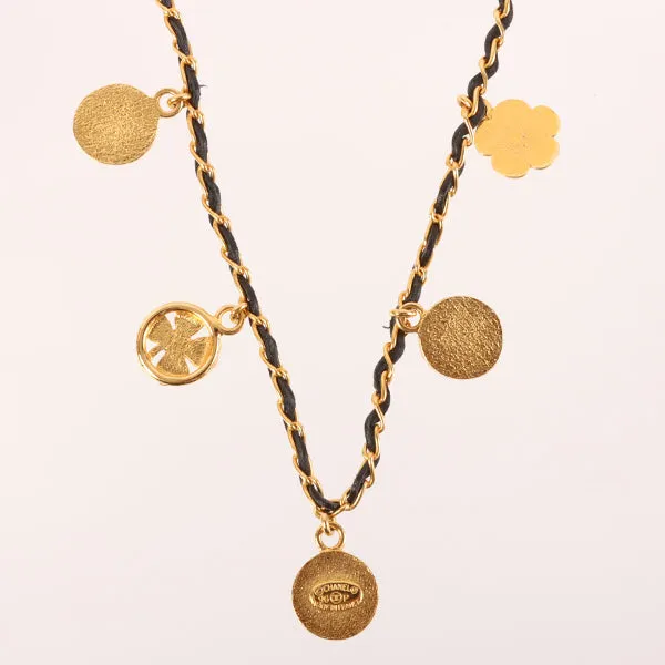 CHANEL 1996 Made Mini Cc Mark Multi Charm Necklace Black
