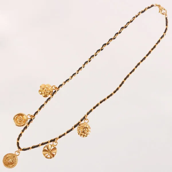 CHANEL 1996 Made Mini Cc Mark Multi Charm Necklace Black