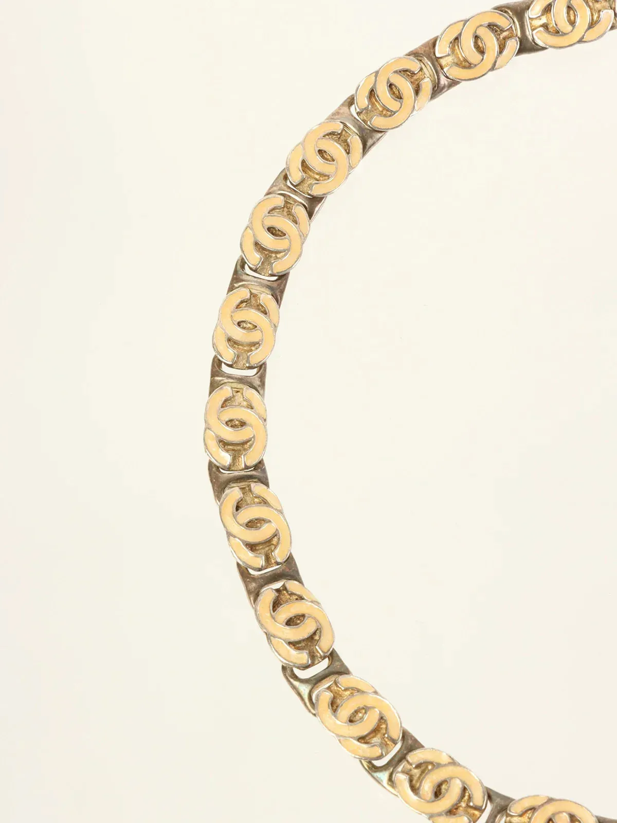 CHANEL 2000 Made Cc Mark Chain Necklace Silver