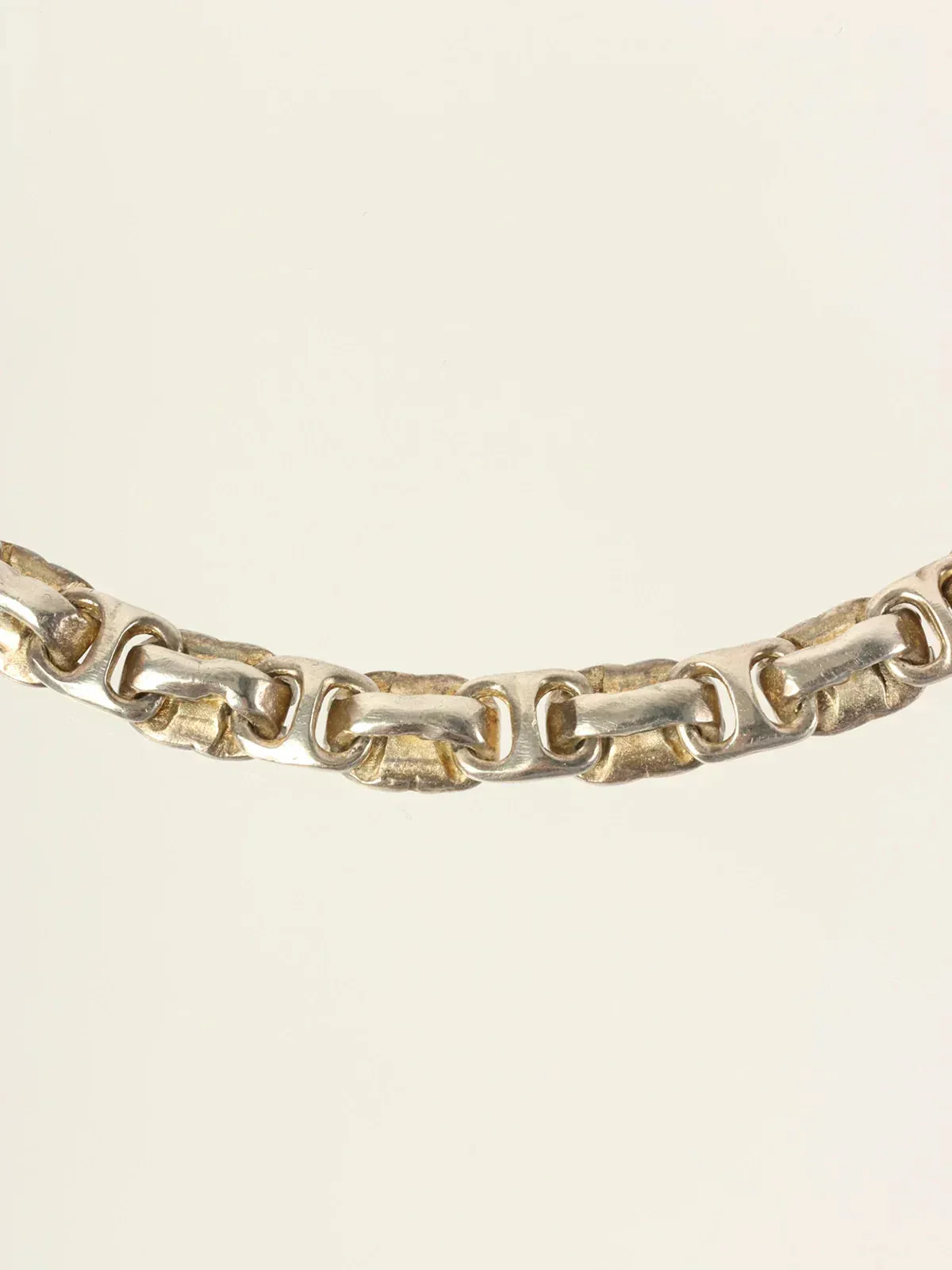CHANEL 2000 Made Cc Mark Chain Necklace Silver