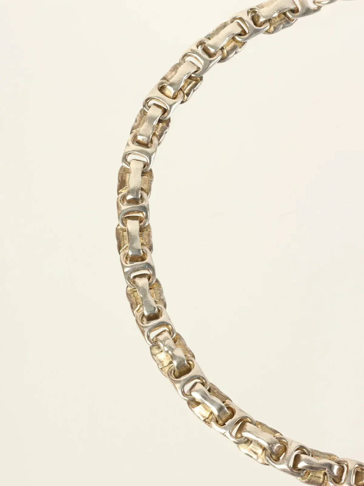 CHANEL 2000 Made Cc Mark Chain Necklace Silver