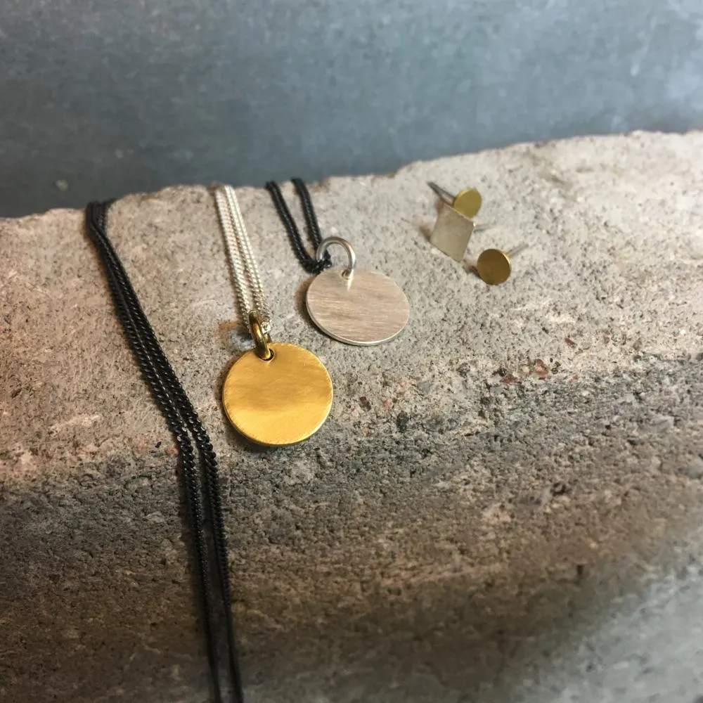 Circular Earrings Brass or Silver
