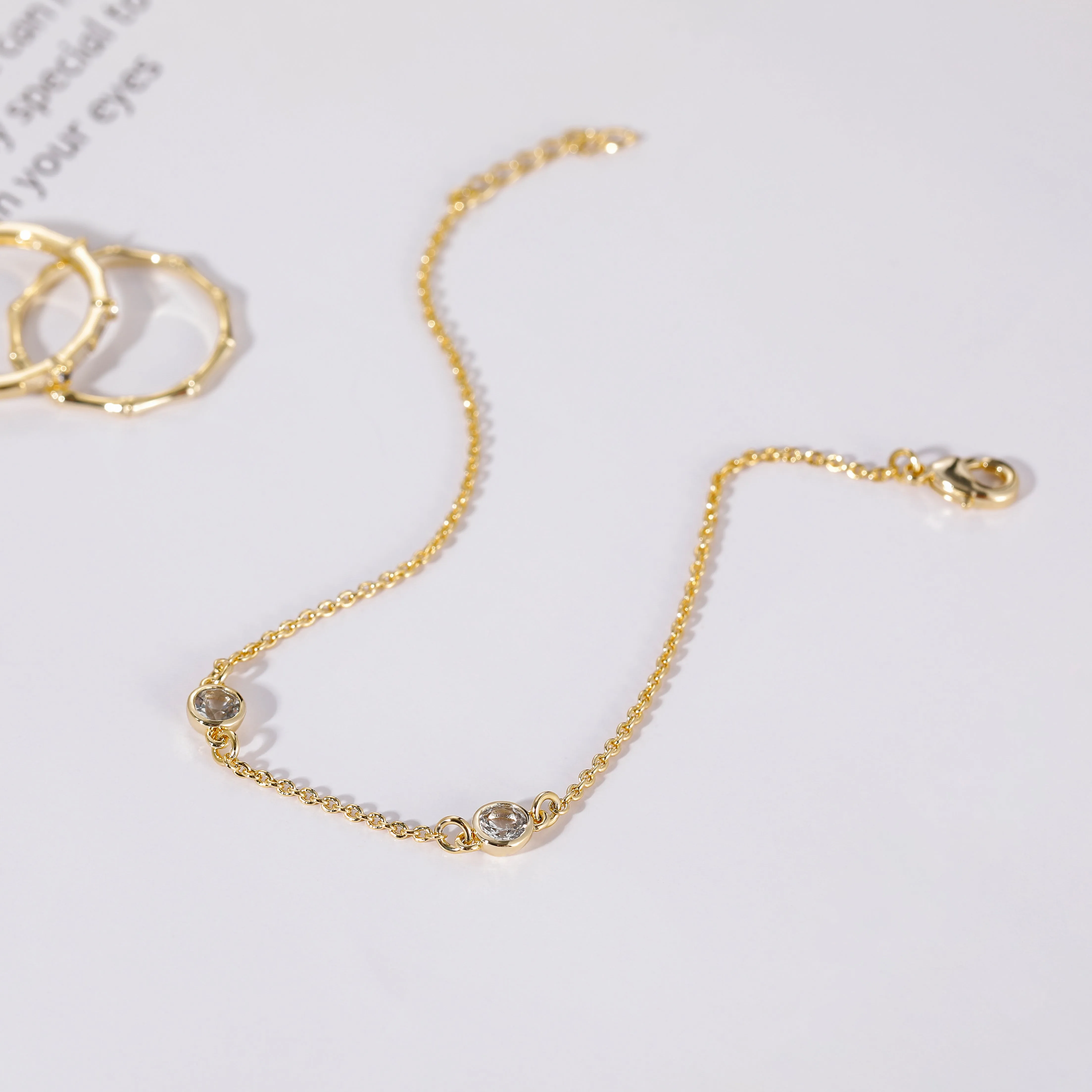 Classic 2 Birthstone Bracelet