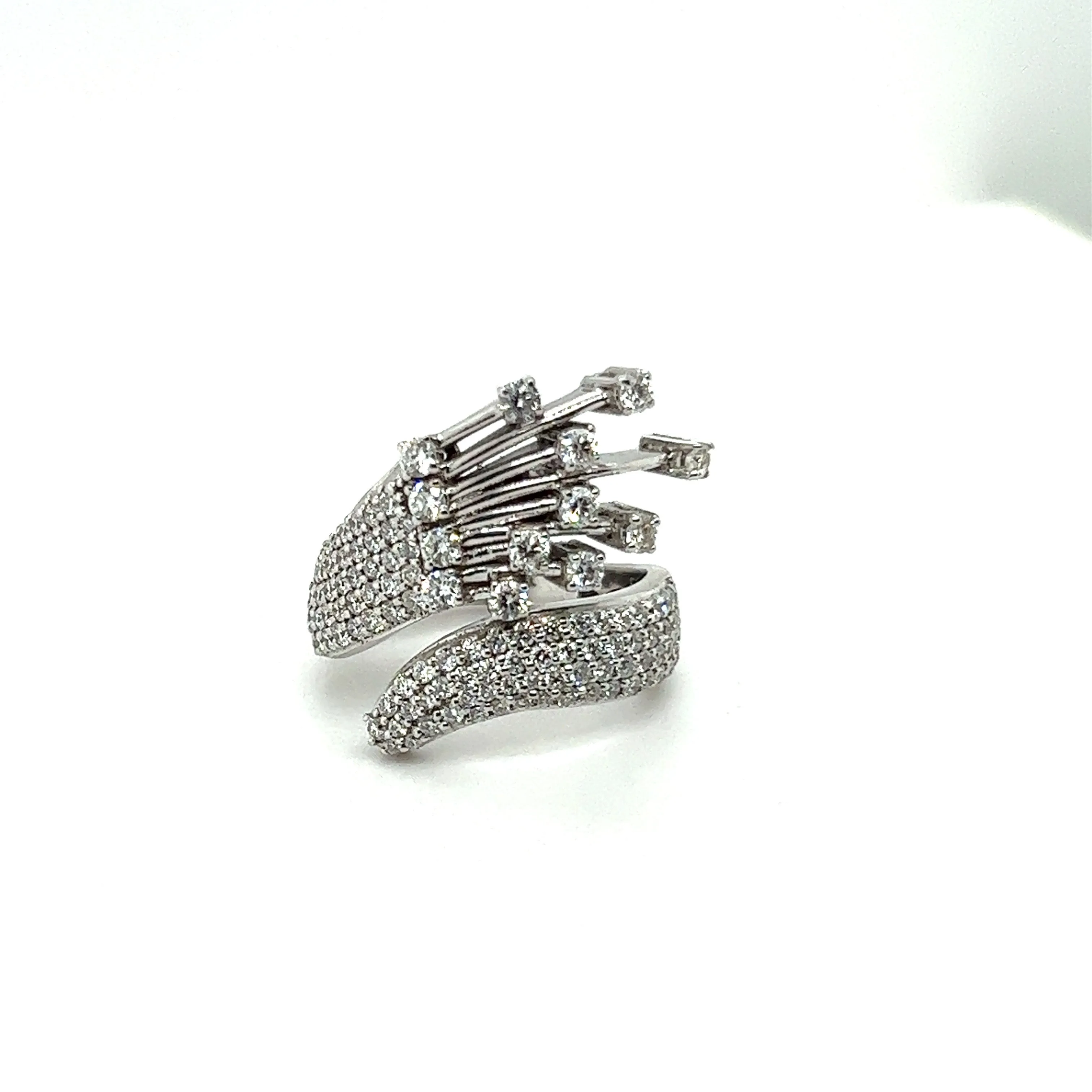 Diamond White Gold Melody Ring