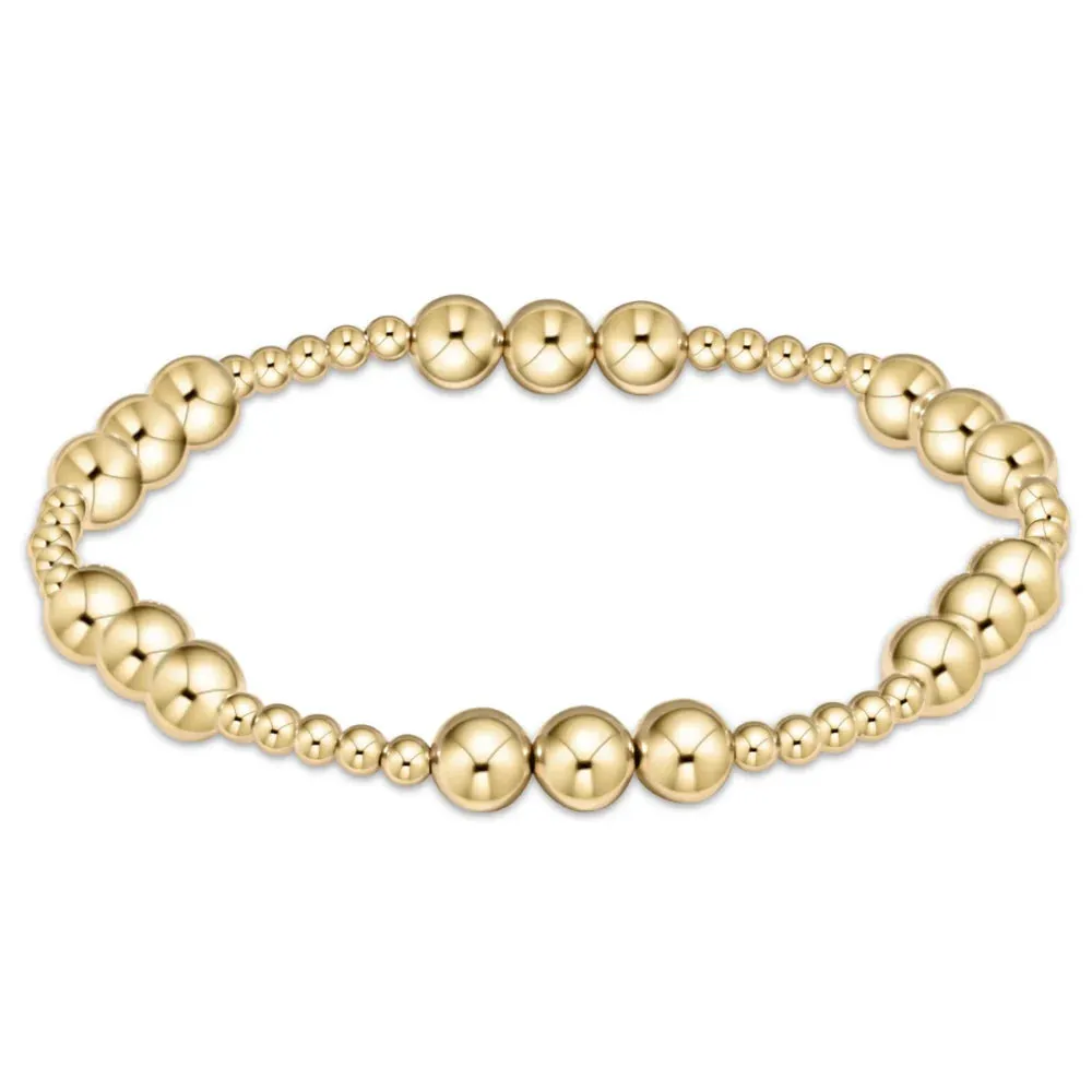 enewton Classic Joy Pattern 6mm Bead  Bracelet - Gold