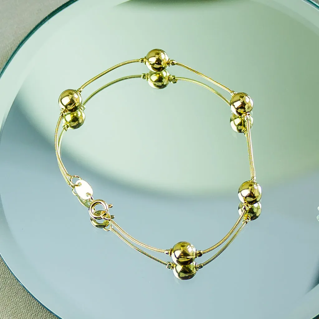 Gold Balls & Chain Bracelet
