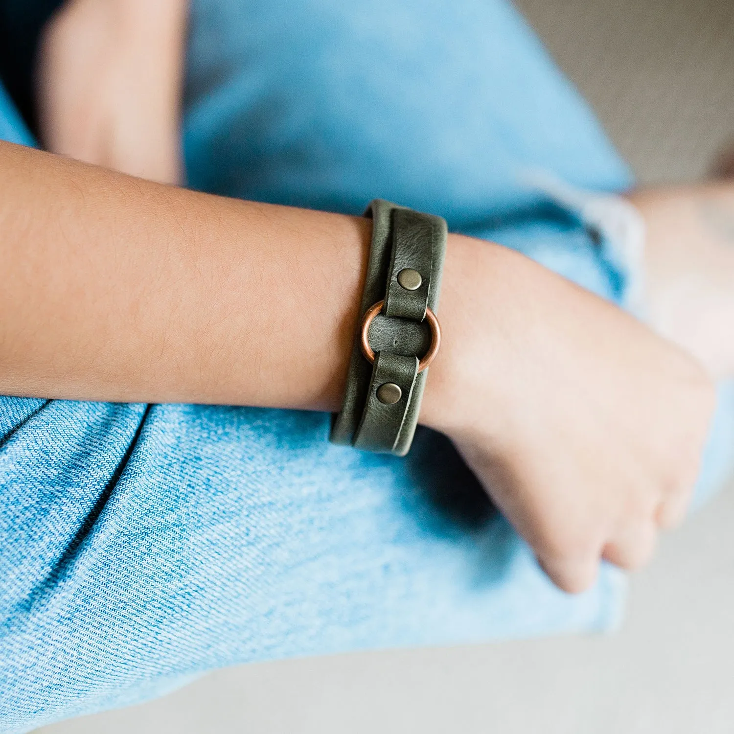 Karma Leather Bracelet