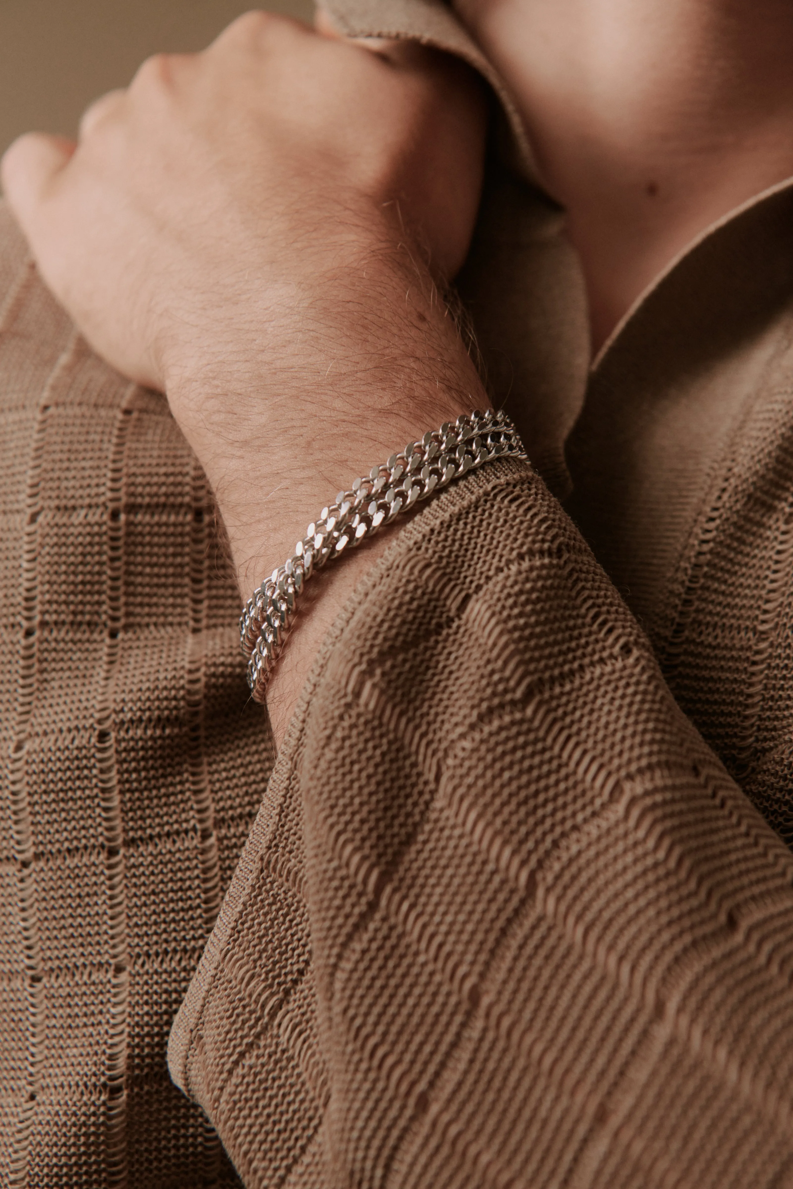 Olive Double Chain Bracelet 14K Recycled Gold Vermeil