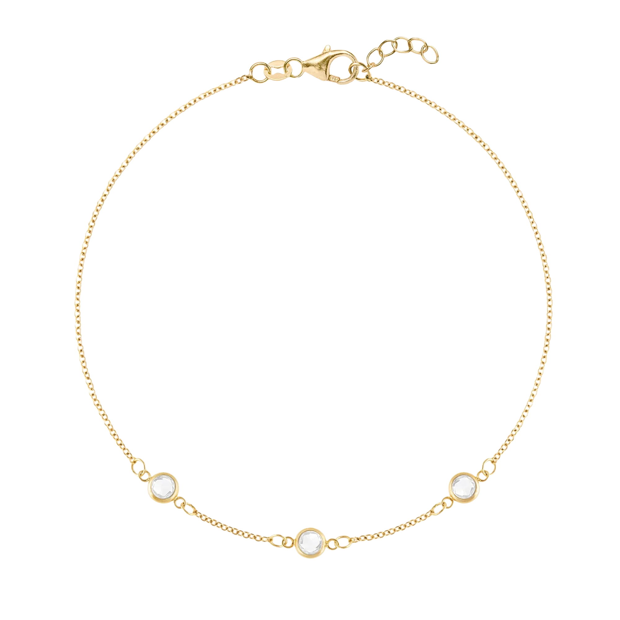 Personalized 3 Birthstone Bracelets
